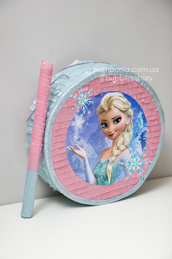 Піньята Ельза Крижане серце, коло 38*38*12 см + палиця