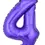 Thumbnail: Цифра 32" (81 см) КИТАЙ фіолетова під гелій 0-9