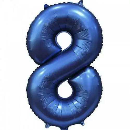 Прев'ю: Цифра 30" (76 см) КИТАЙ  сатин темно-синя під гелій 0-9