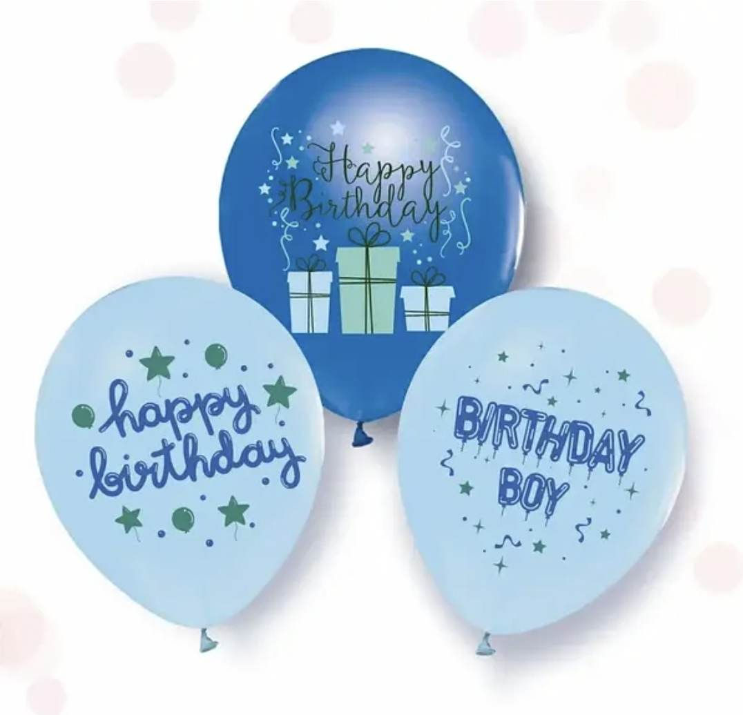 Куля 12" "Твоя забава" Birtday Boy асорті