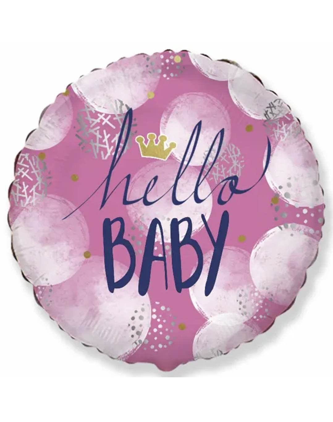 Коло 18" FLEXMETAL-ФМ Hello Baby - корона на рожевому