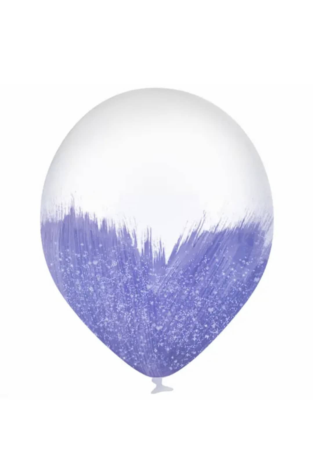 Куля 12" SHAROFF-ШР Браш лавандовий на прозорому з гліттером