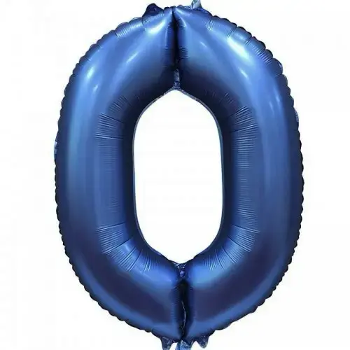 Прев'ю: Цифра 30" (76 см) КИТАЙ  сатин темно-синя під гелій 0-9