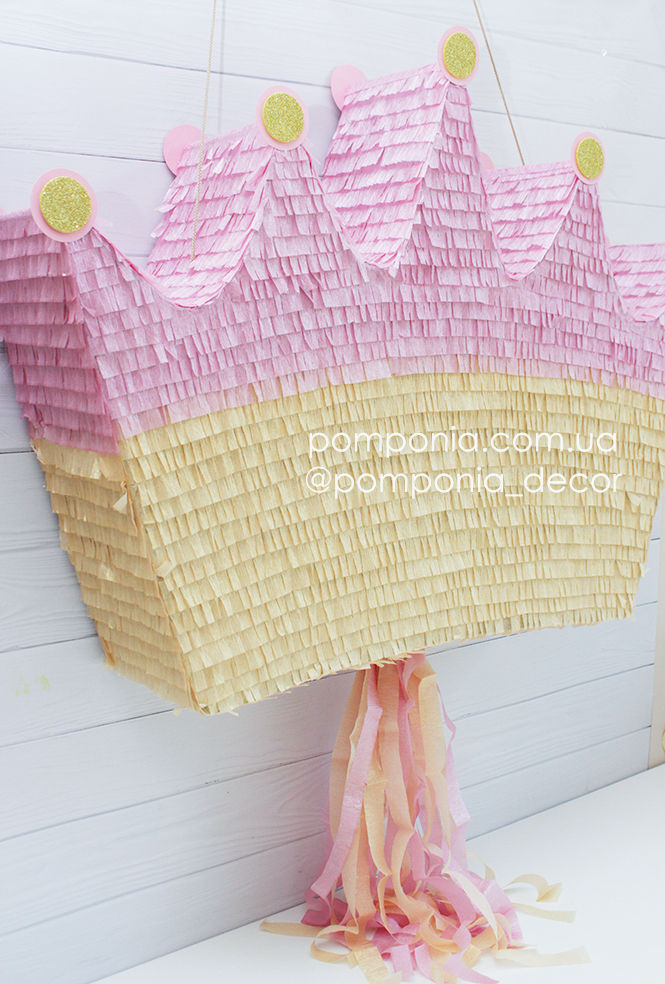 Thumbnail: Піньята "Корона" рожево-золота