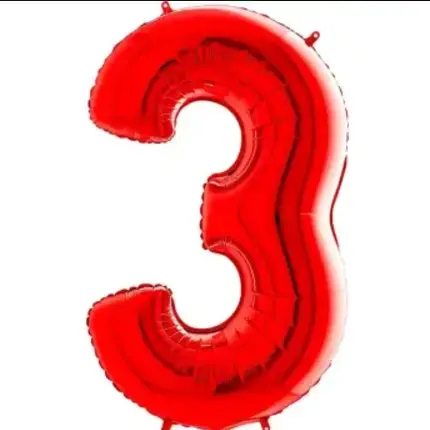 Прев'ю: Цифра 40" (101 см) GRABO червона 0-9