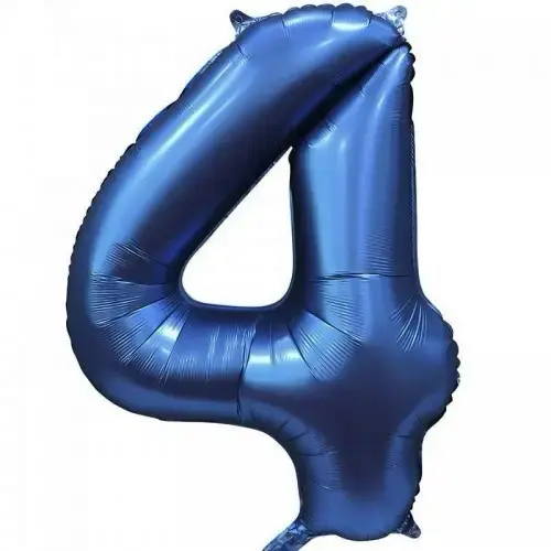 Прев'ю: Цифра 30" (76 см) КИТАЙ  сатин темно-синя під гелій 0-9