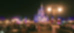 Cinderella's Castle at Night glowing in blue