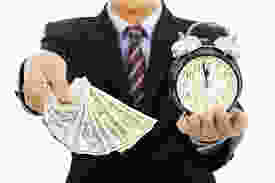 Photo showing cash owed to a business with time running out to pay
