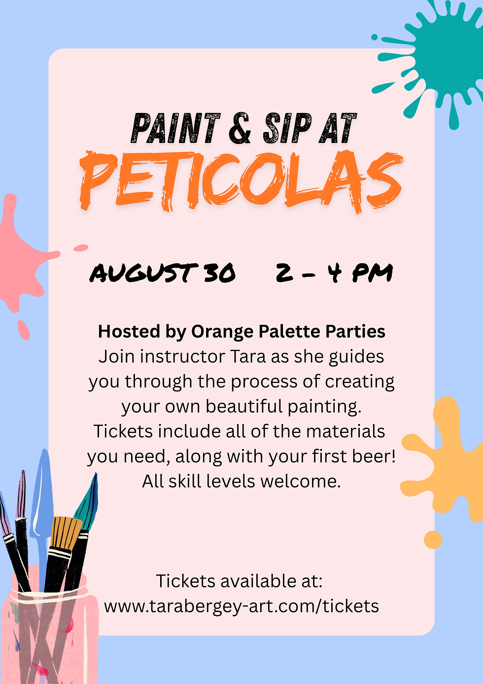 Paint and Sip at Peticolas Brewing