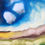 Thumbnail: Two Lone Clouds, Acrylic Painting on Wooden Panel