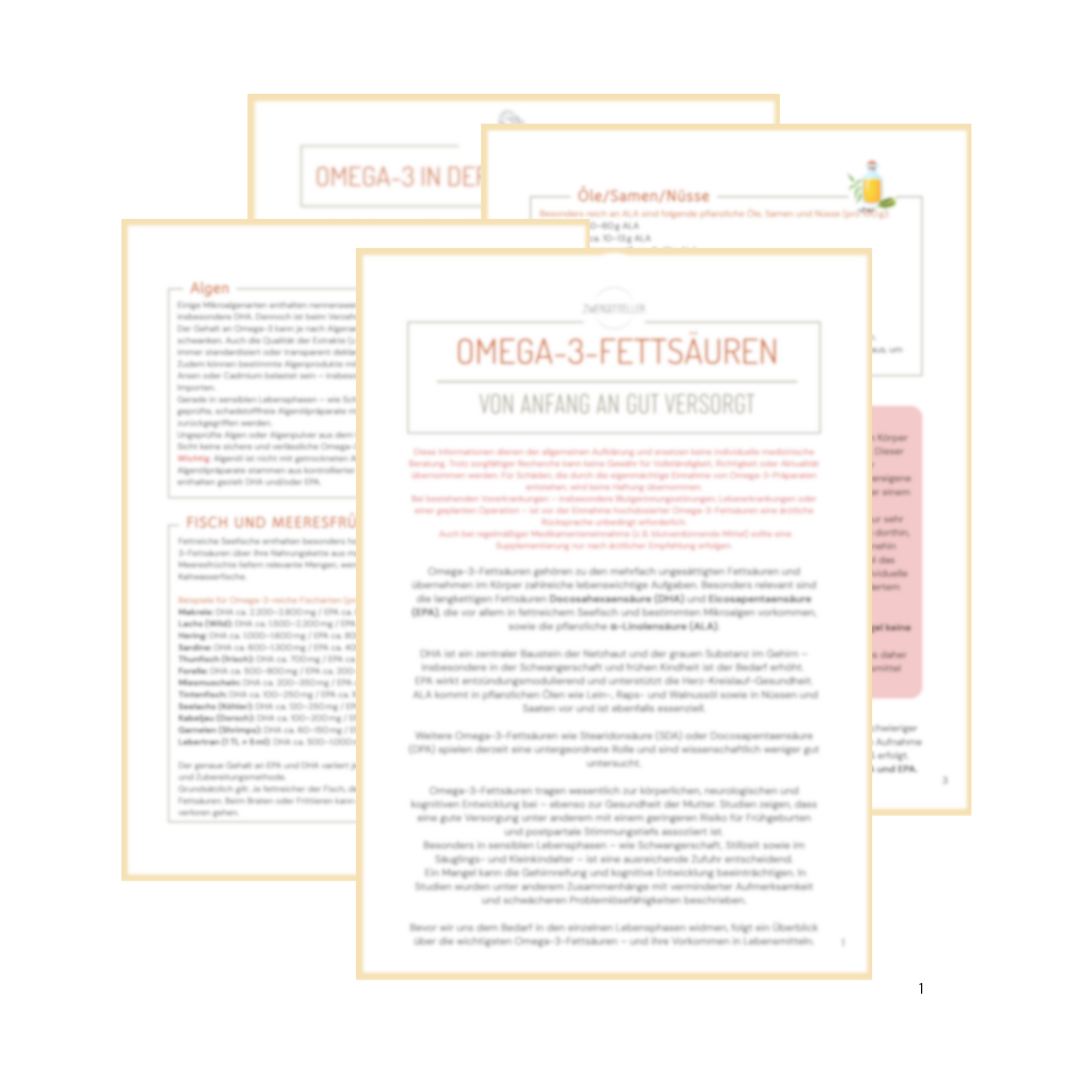 Omega-3-Fettsäuren – Gut versorgt von Anfang an