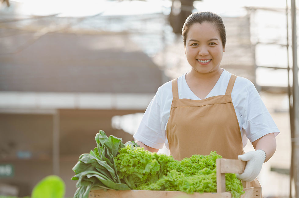 portrait-asian-farmer-woman-holding-wooden-box-full-fresh-raw-vegetables-organic-farm-conc