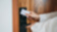 Electronic card key for open door in hotel. Smart card key to lock and unlock door..jpg