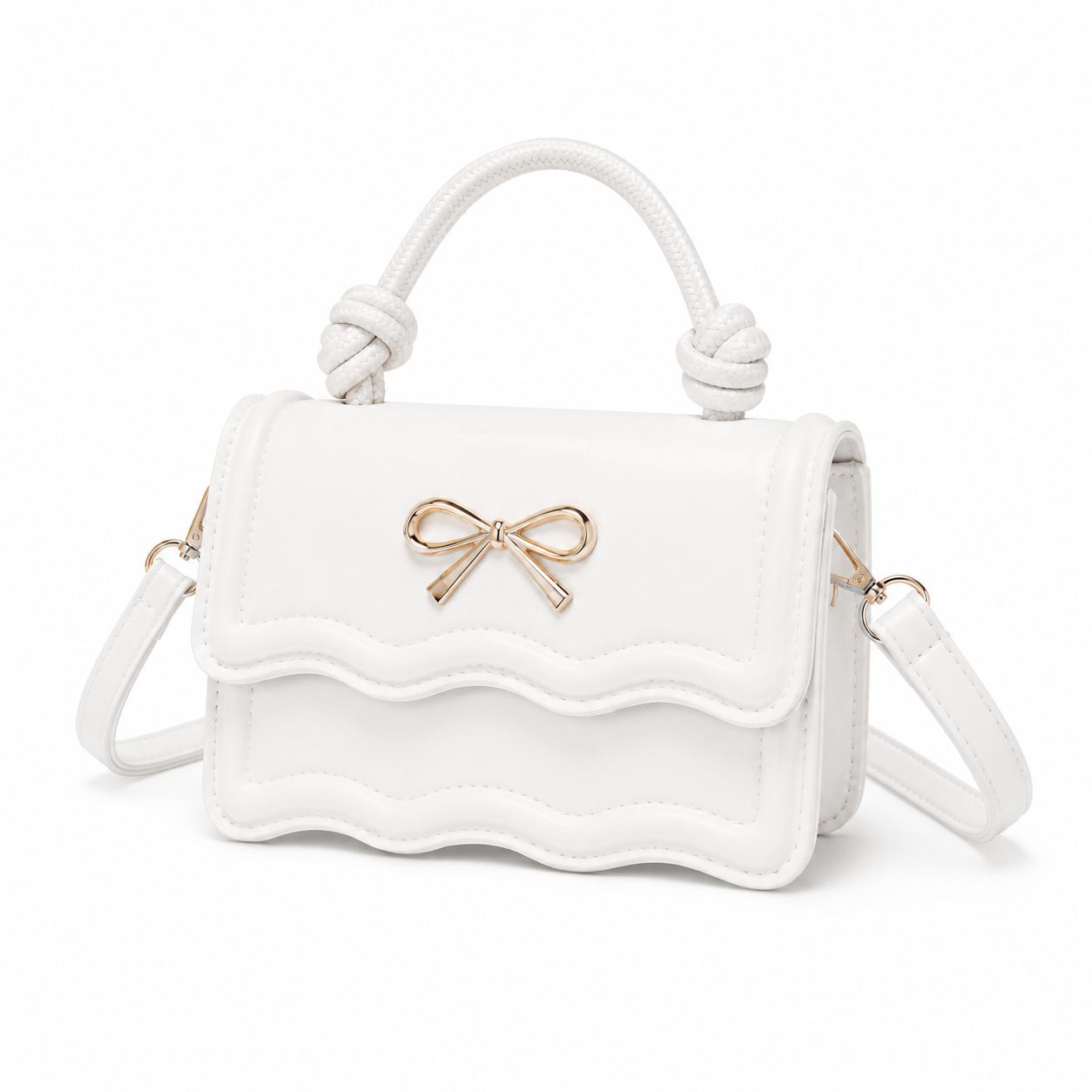Bella Bow Bag - White