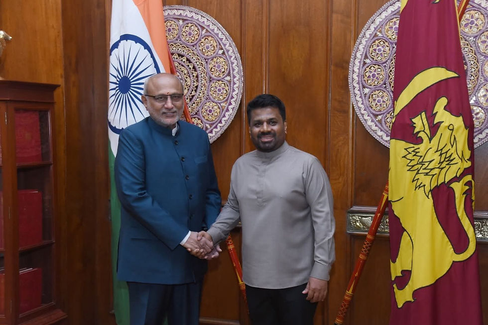President Anura Kumara Disanayaka meeting Vice President C.P. Radhakrishnan