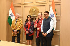 Canada’s Foreign Minister Anita Anand meets Maharashtra Deputy CM Devendra Fadnavis in Mumbai to discuss trade and investment cooperation.