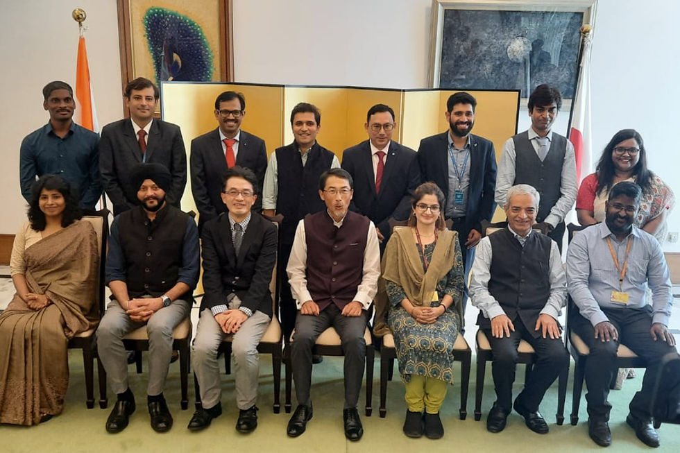 Ambassador Keiichi ONO, Takuro Takeuchi - Chief JICA India and Officials from GOI - Chhavi Bhardwaj, Subhash Chawla with JDS Fellows 2025 batch