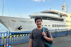 Boarding the Tokyo Bay cruise at sunset to view the illuminated city skyline.