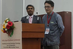 Takuro Takeuchi, Chief Representative of JICA India, speaking at the 4th India-Japan Business Conference in Chennai, highlighting JICA’s expanded role in fostering India-Japan business partnerships.