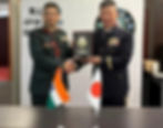 A high-level military meeting between Indian Army and Japanese Ground Self-Defense Force officers