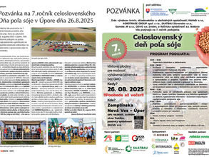 7. ročník celoslovenského dňa poľa sóje v Úpore