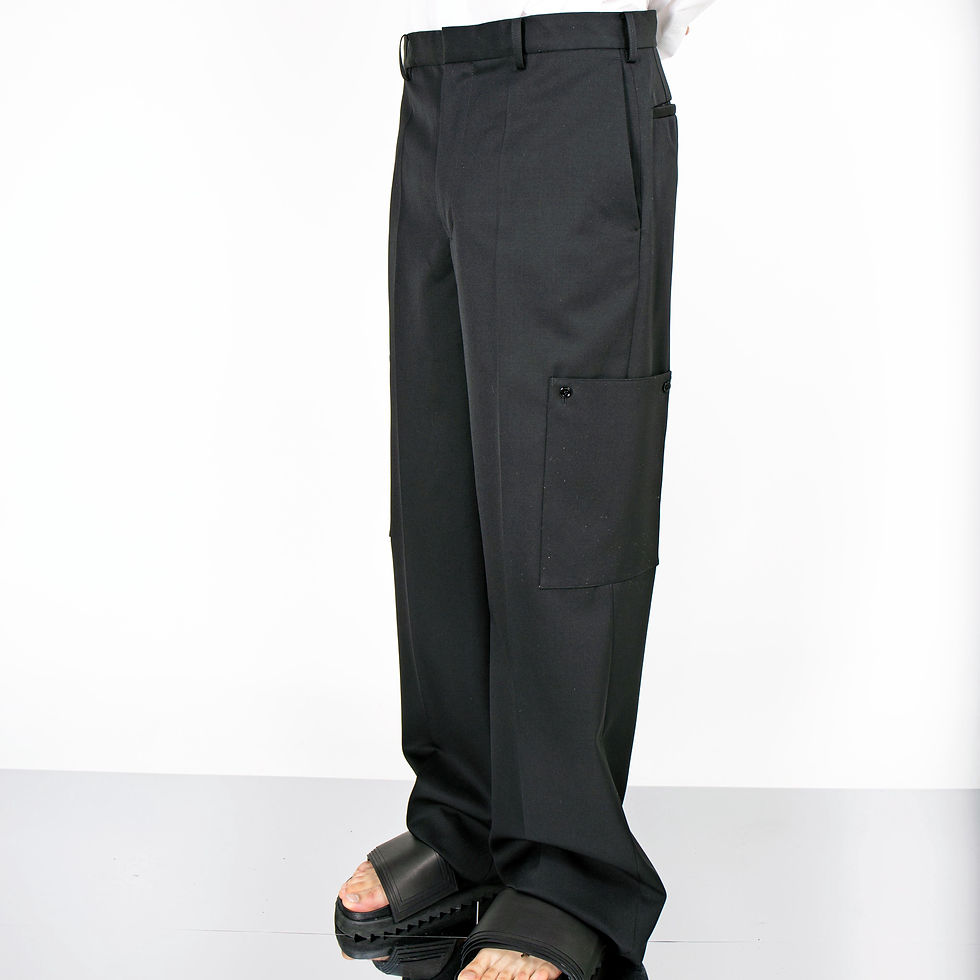 Thumbnail: WOOL-GABARDINE PATCH POCKET CARGO TROUSERS