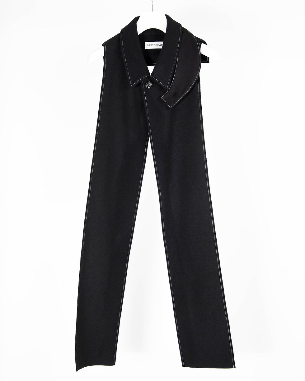サムネイル： CONTRAST-STITCHED COAT-COLLAR SCARF