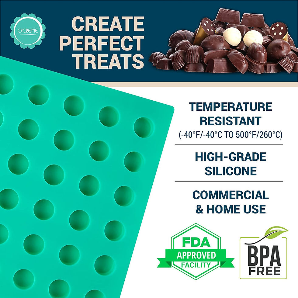 Thumbnail: O'Creme Silicone Truffle Mold, Cylinder, 48 Cavities