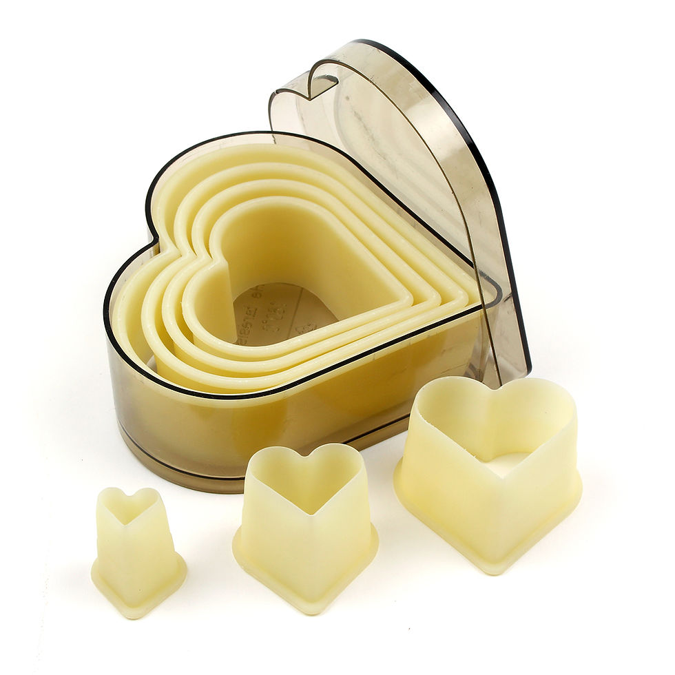 Thumbnail: O'Creme Heat Resistant Cutters, Heart Shaped, 7-Piece Set