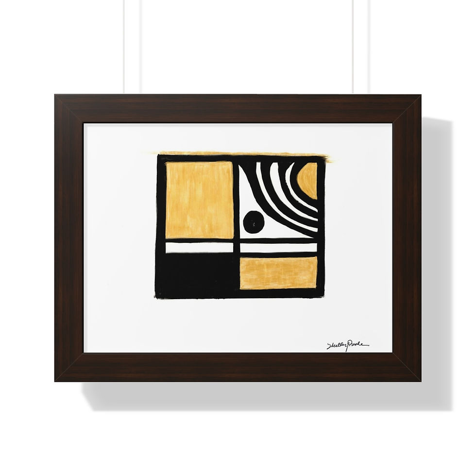Thumbnail: Black and Gold Abstract 1 Wall Art