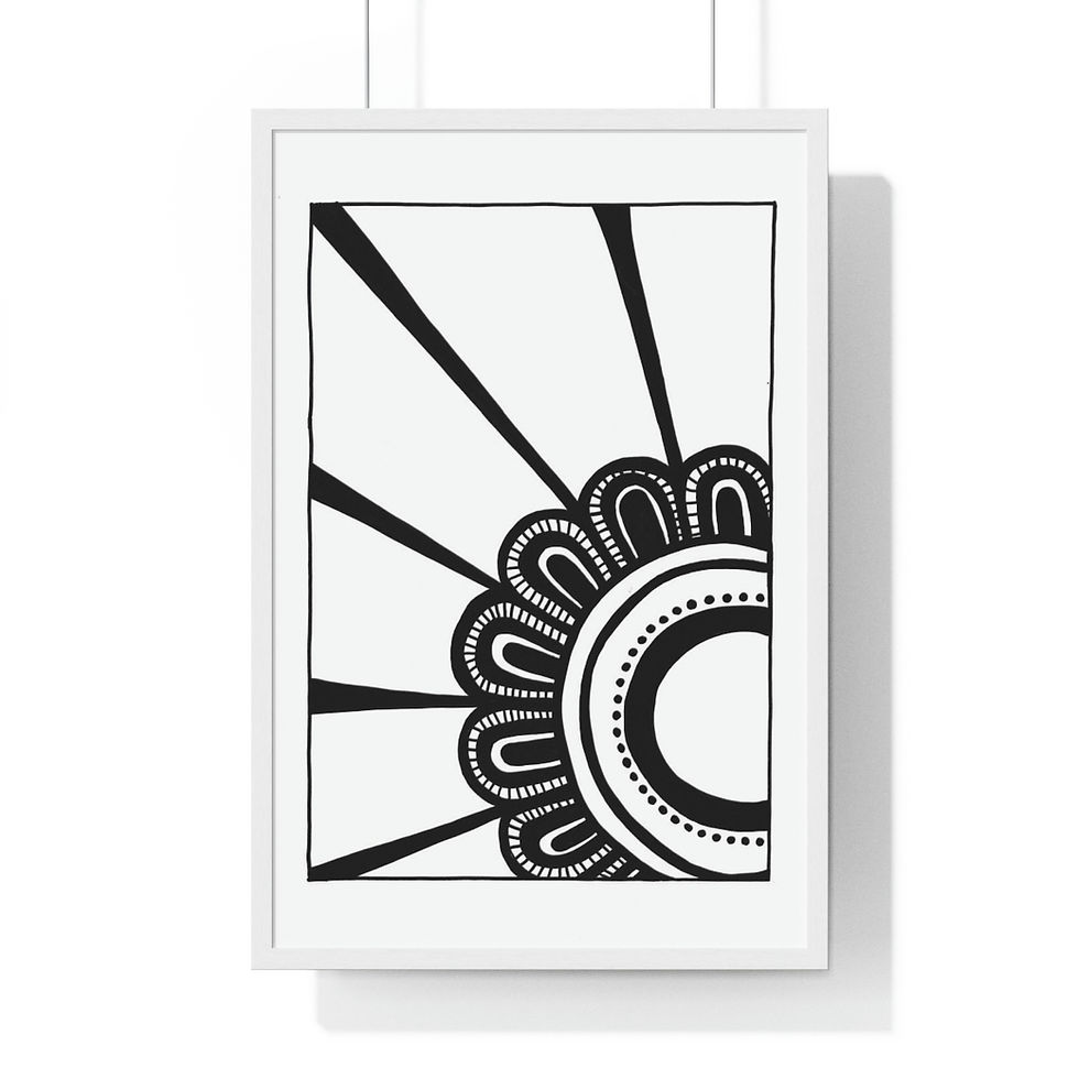 Thumbnail: Rising Wall Flower in Black and White Wall Art