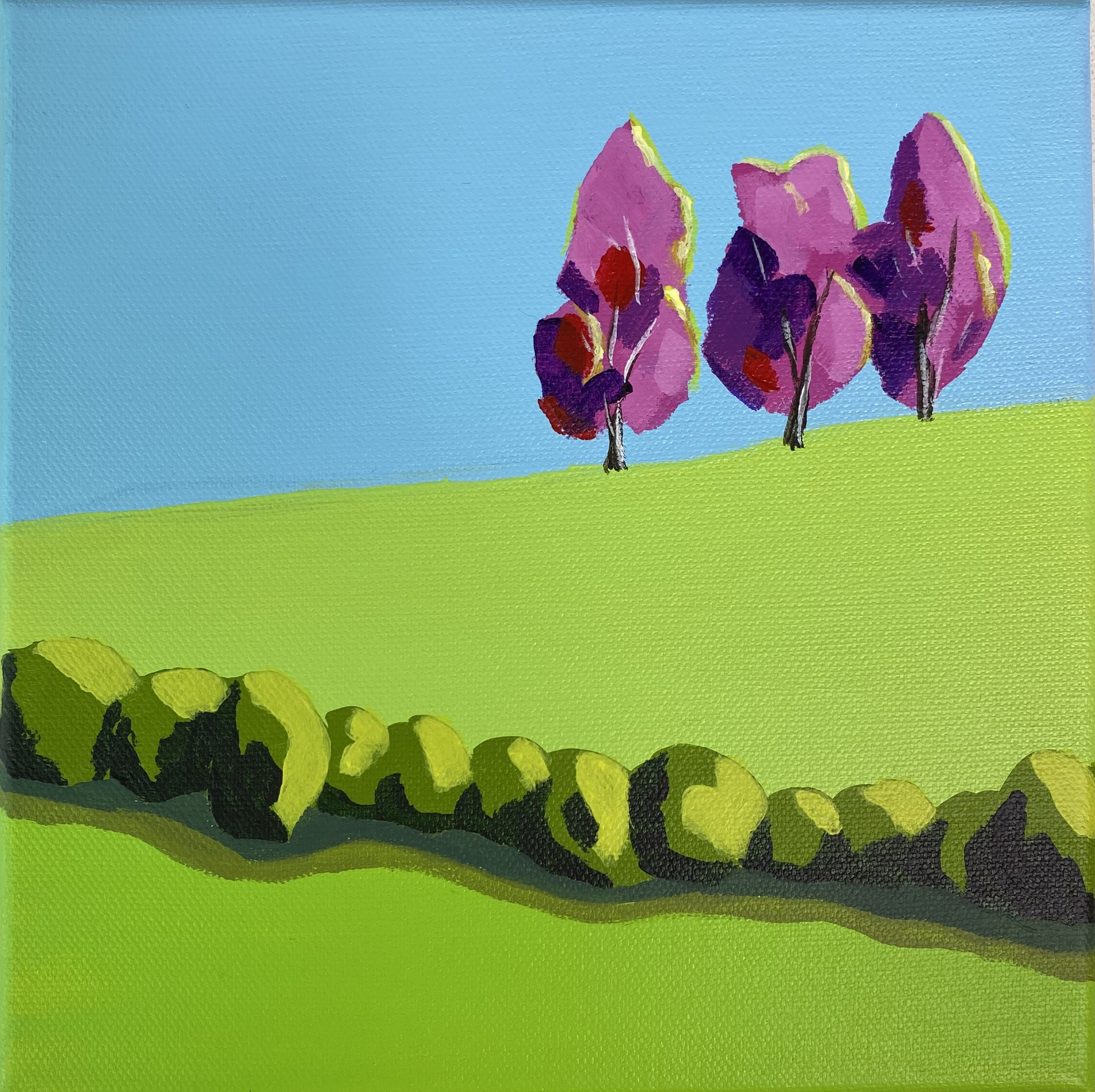 The Dance of the Pink Trees Original Painting