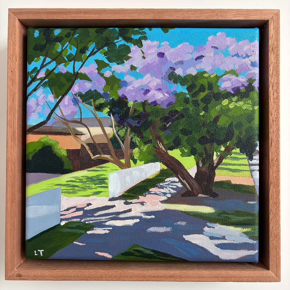 Thumbnail: Jacaranda on Corea Street - Framed Original Painting