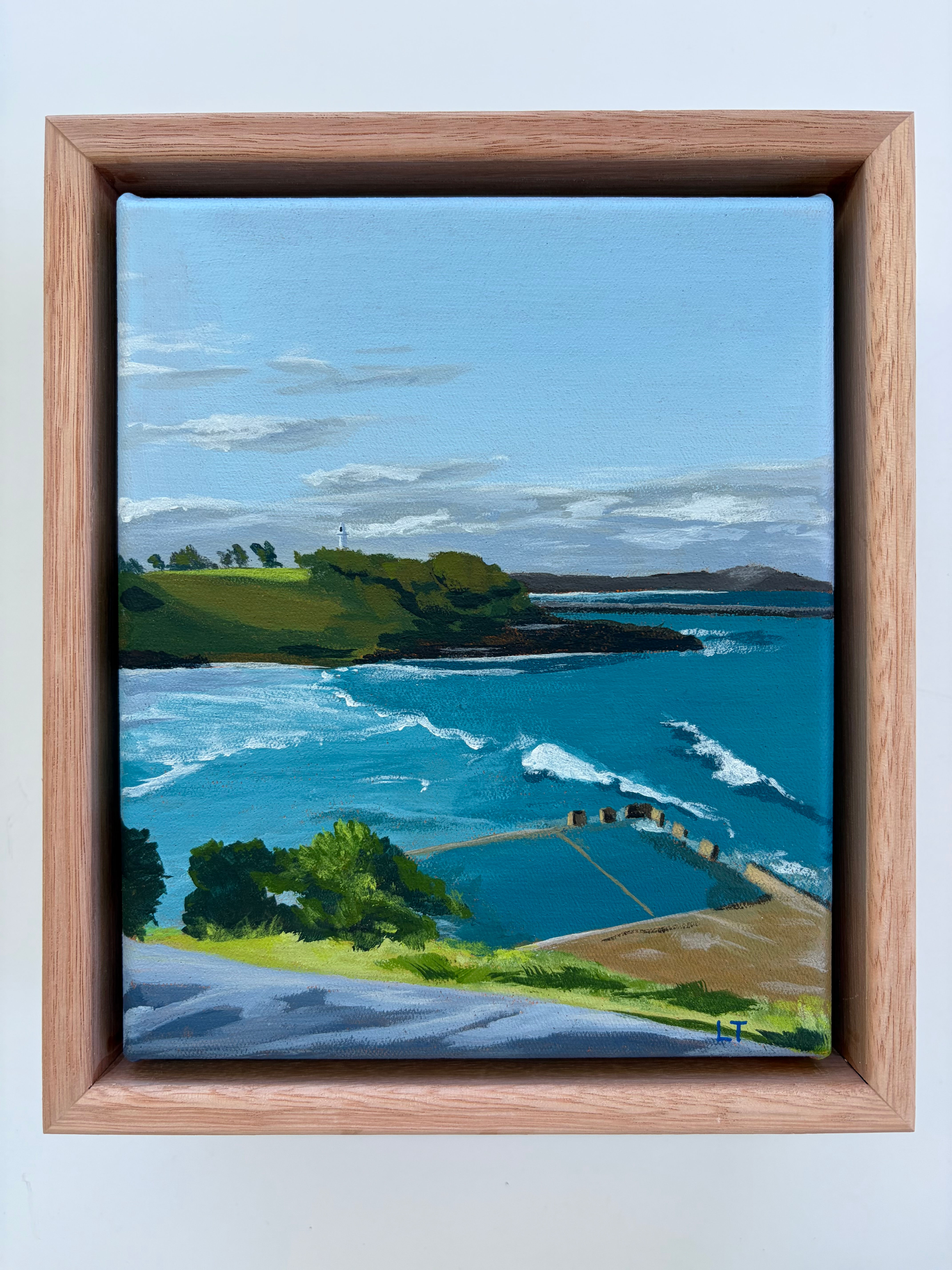 Yamba Pool and Lighthouse - Original Framed Painting