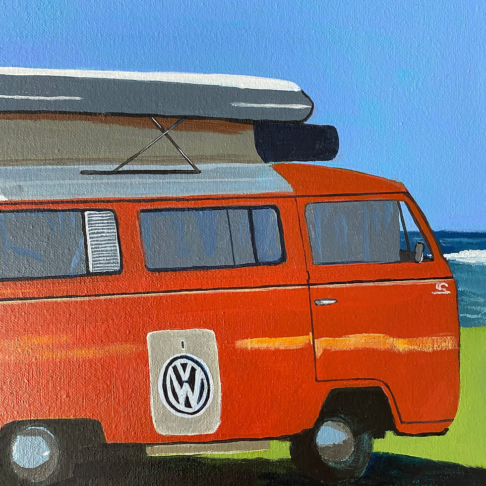 Thumbnail: The Kombi at Potato Point - Print on Paper