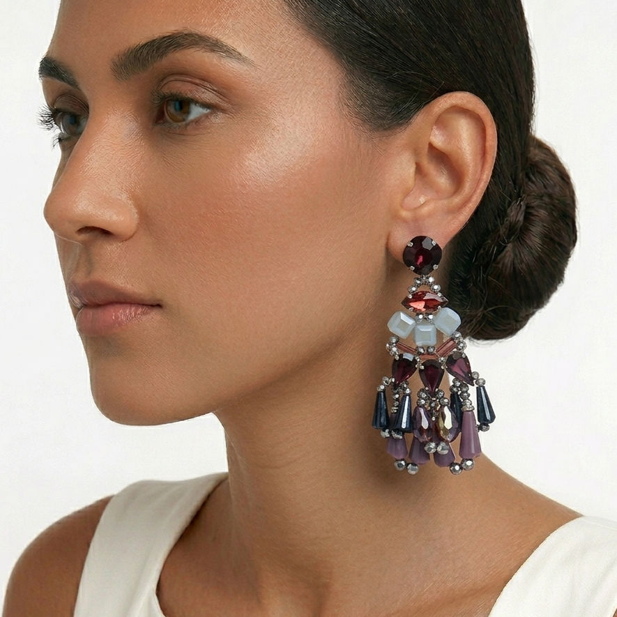 Earrings 1687 purple