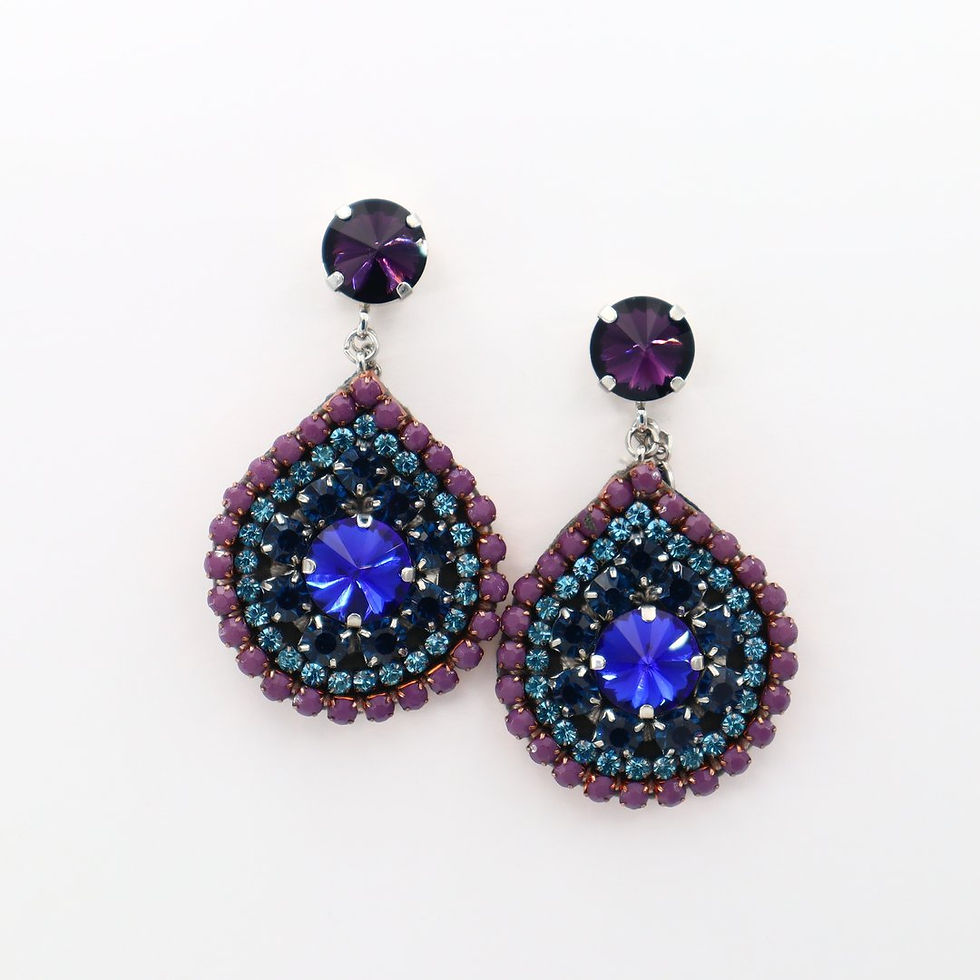 Thumbnail: Earrings 1117 blue