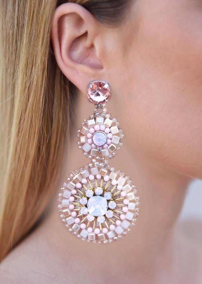 Thumbnail: Earrings 1584 yellow/fuxia/pink