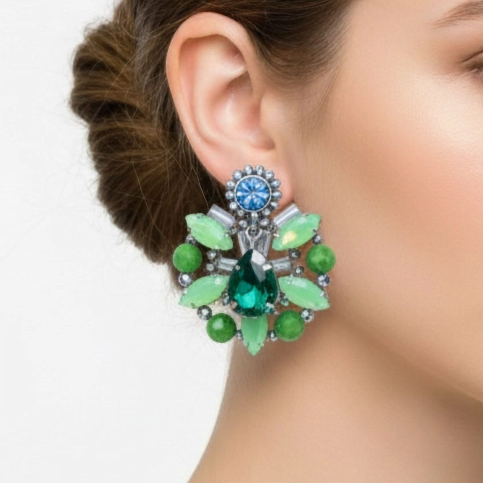 Earrings 1691 ELETTRA green