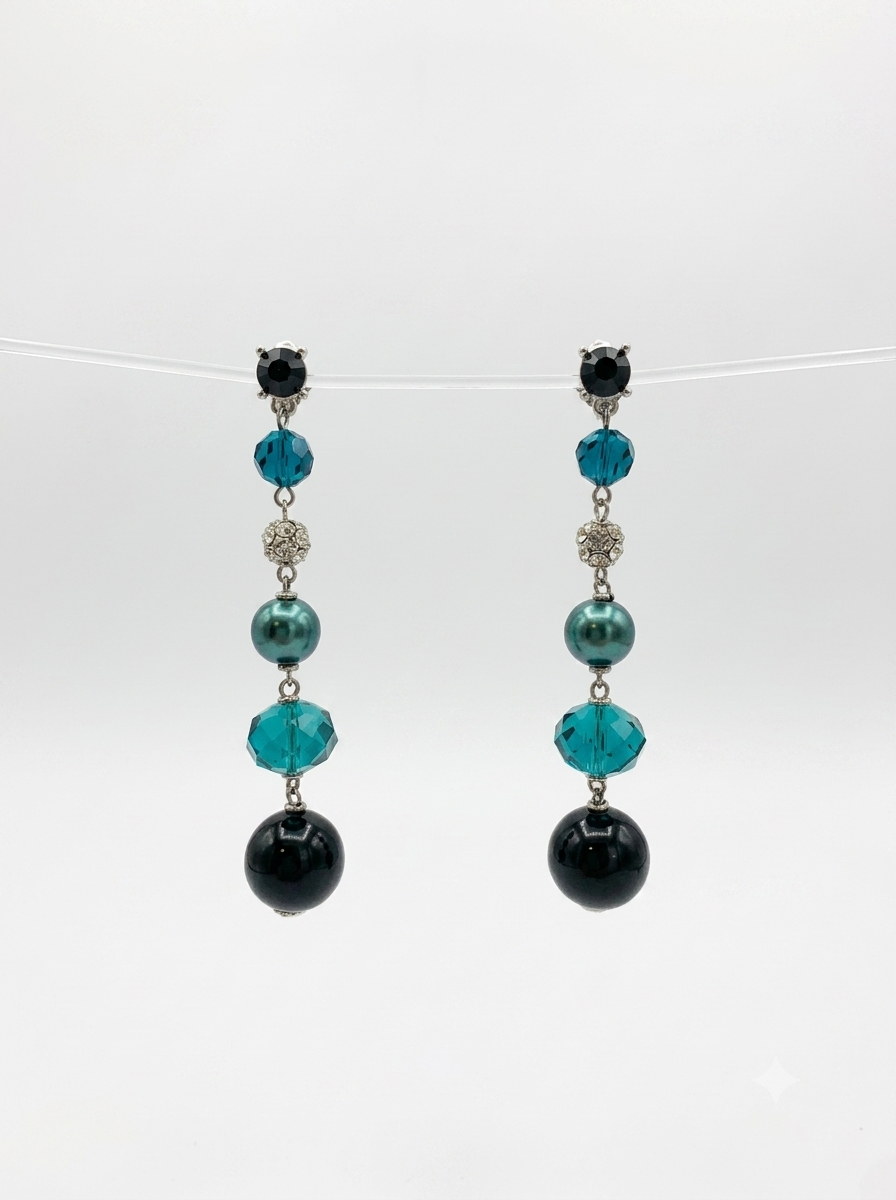 Orecchini 1273 blu petrolio