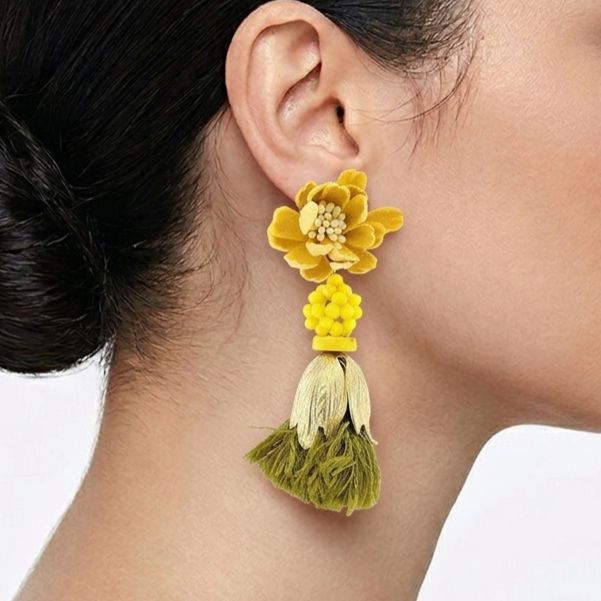 Earrings 2321 yellow