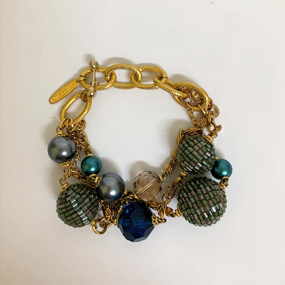 Thumbnail: Bracelet 7933 GOLD green