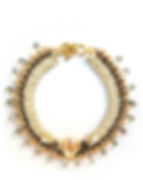Champagne choker necklace with Swarovski crystals.