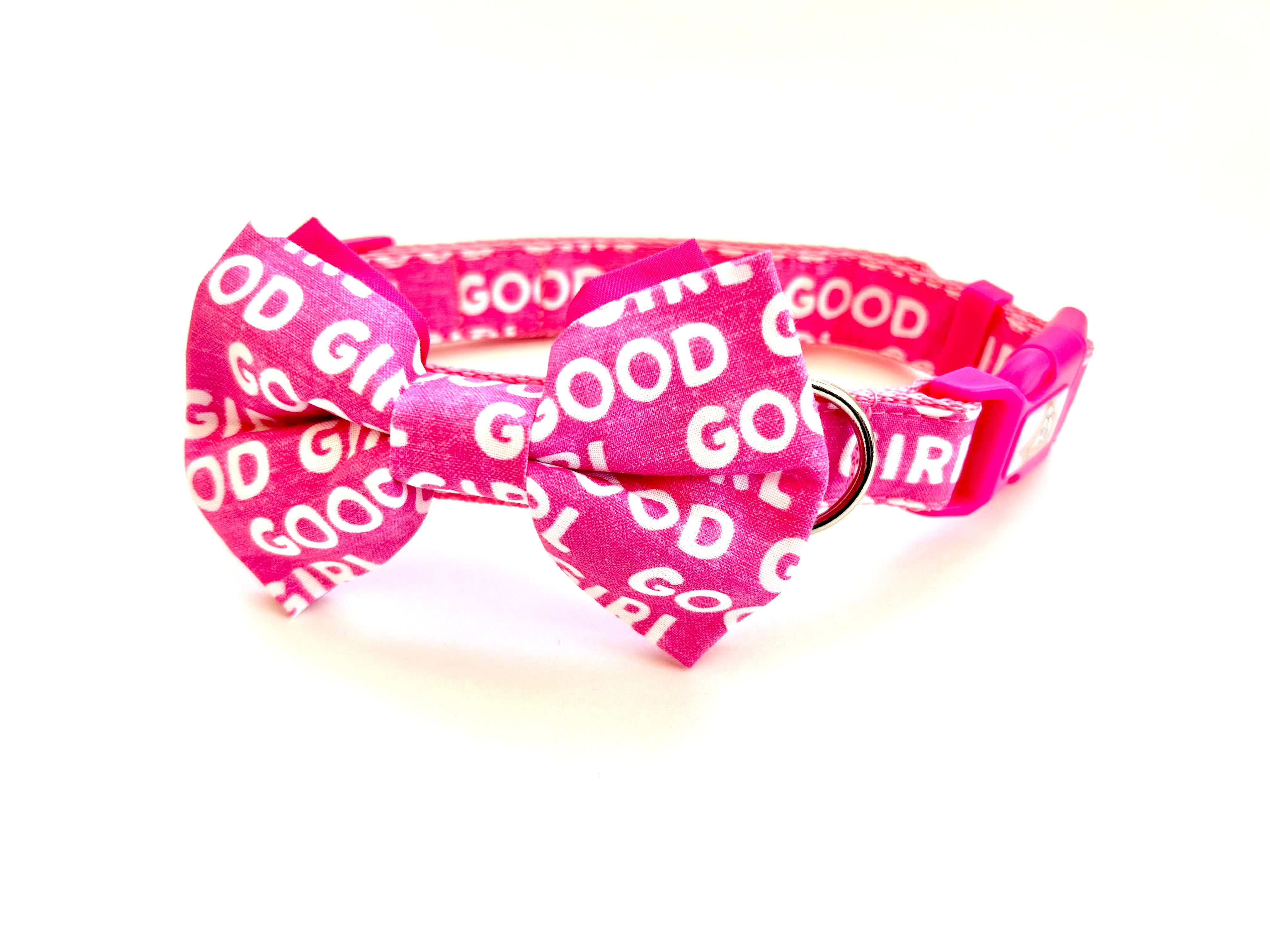 Pink Good Girl Collar and Bowtie