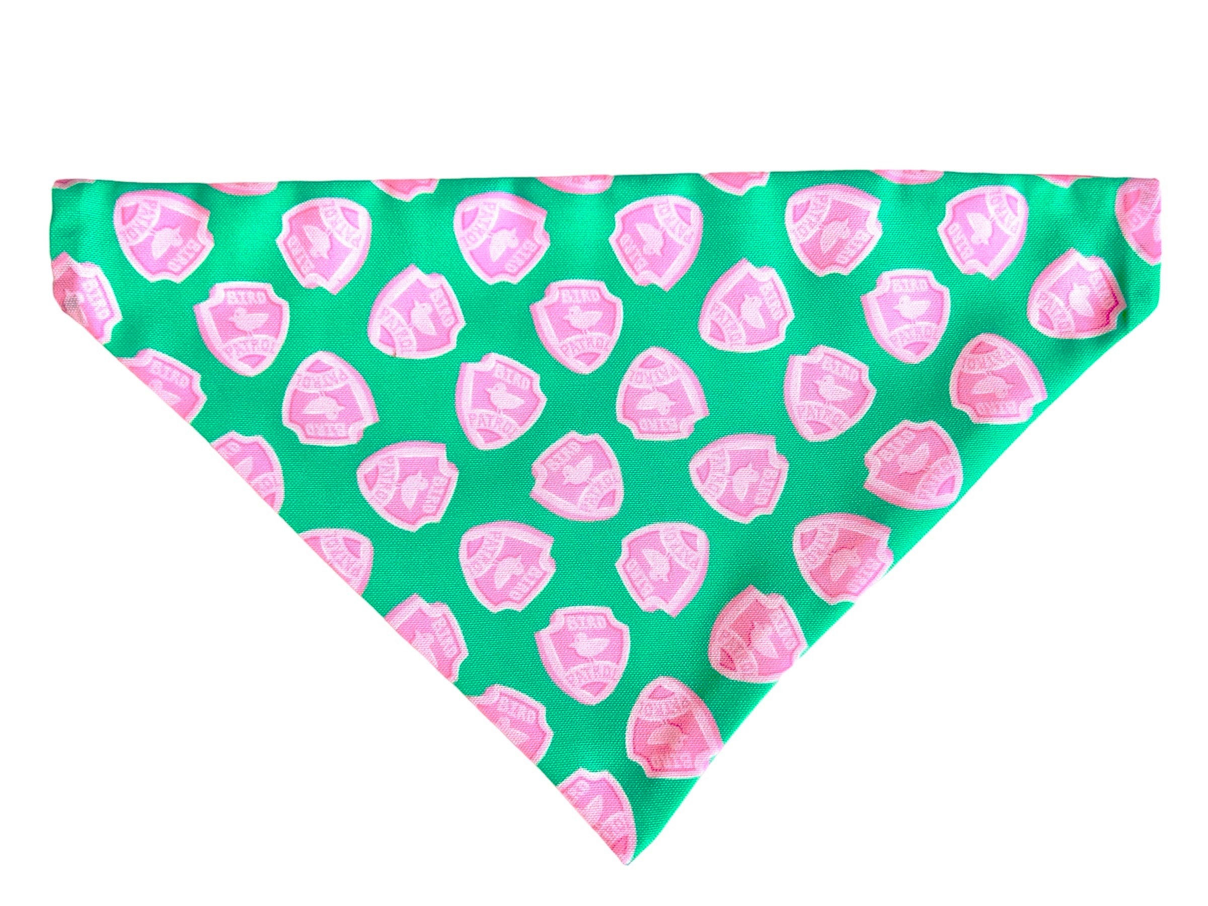 Teal and Pink Bird Patrol Bandana