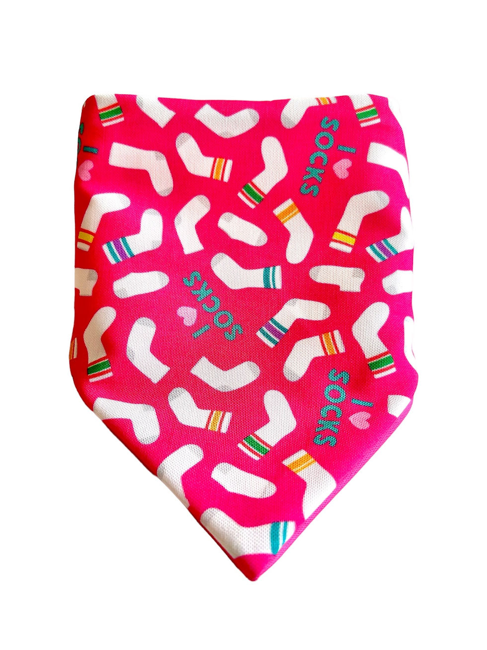 Thumbnail: Pink I Love Socks Bandana