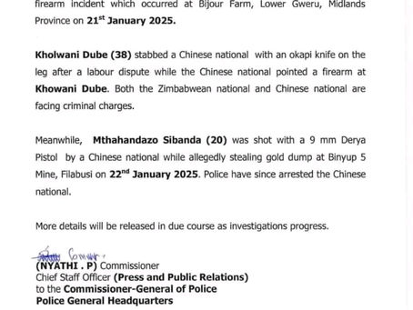 Zimbabweans and Chinese Nationals Embroiled in Violent Clashes