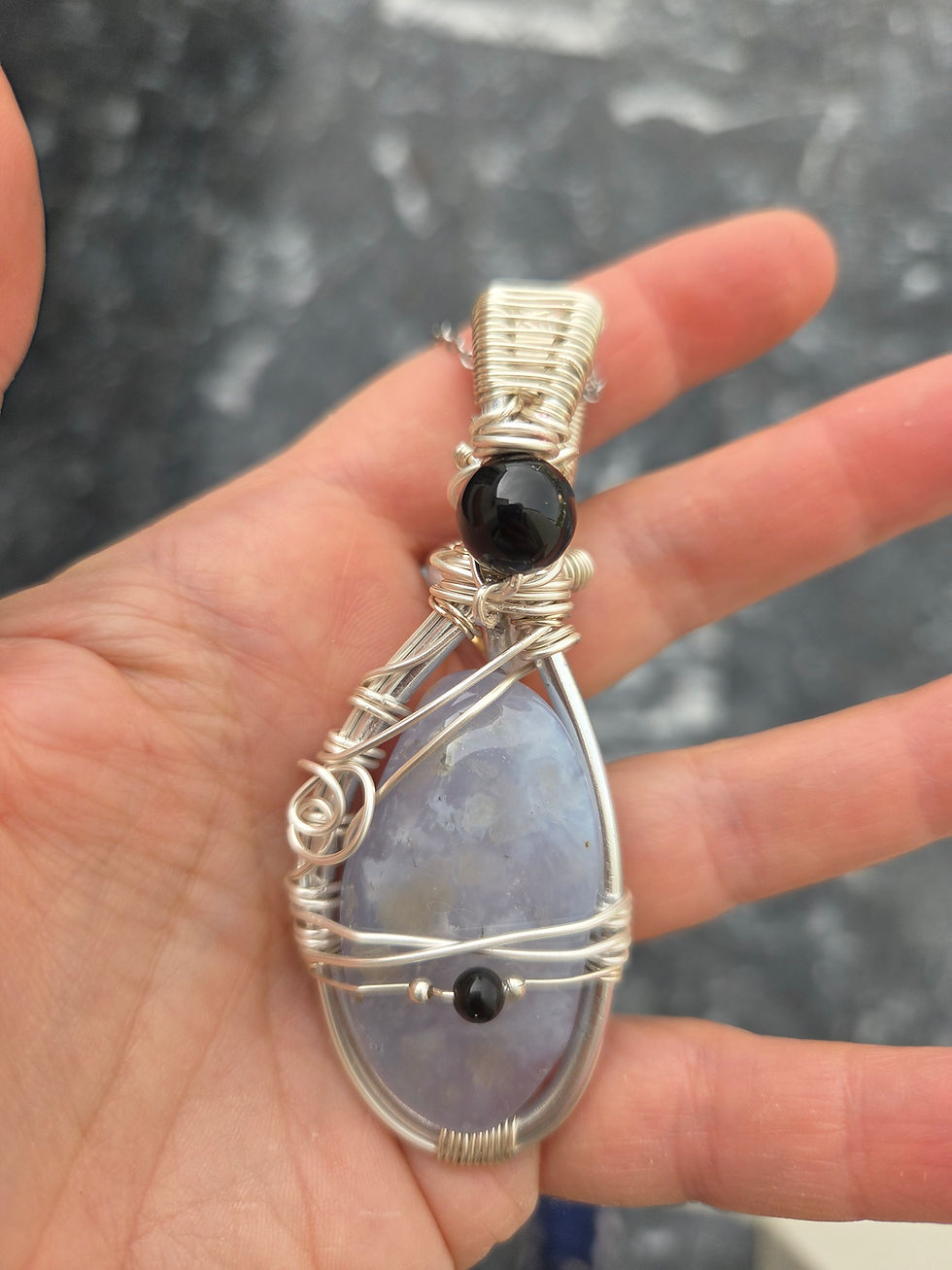 Miniature : Collier calcédoine 