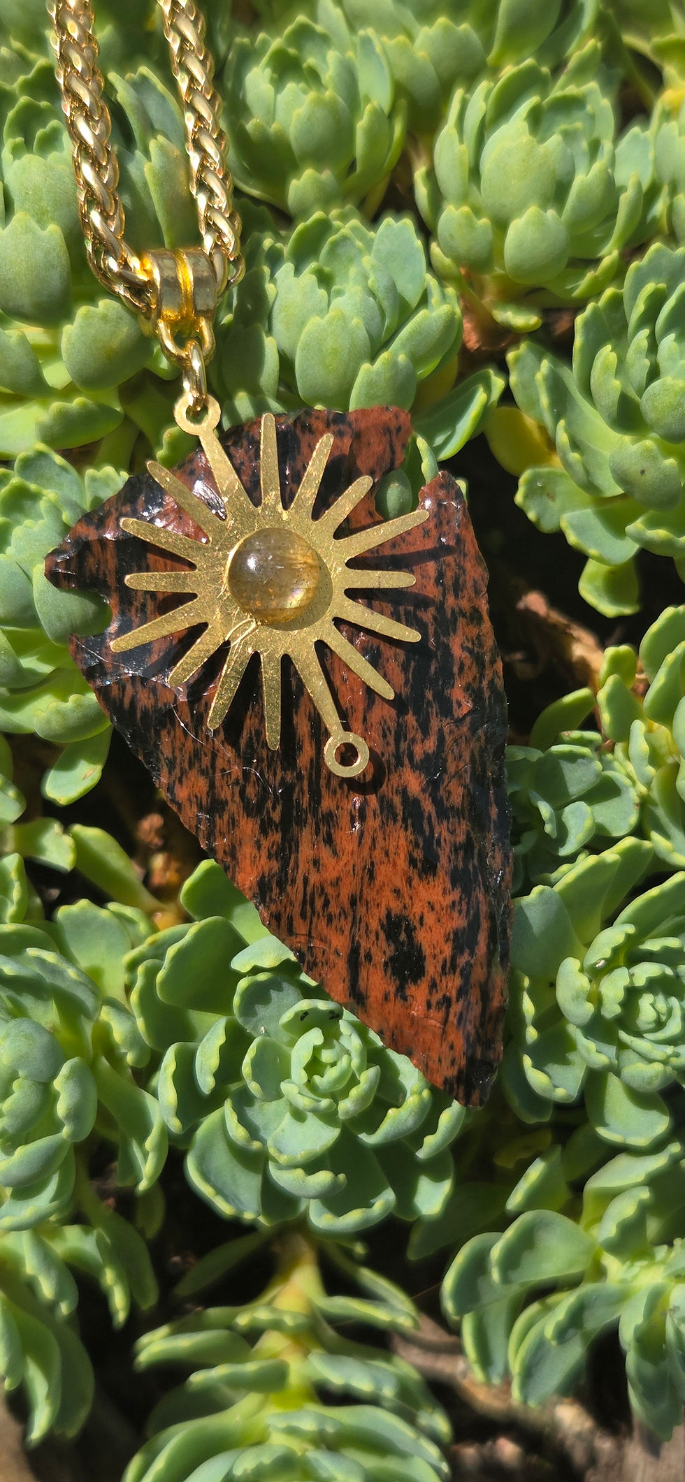 Miniature : Obsidienne acajou & labradorite 
