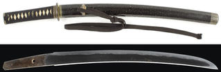 新商品 黒漆変り塗鞘脇差拵 刀身;脇差 生ぶ茎無銘 壽命
